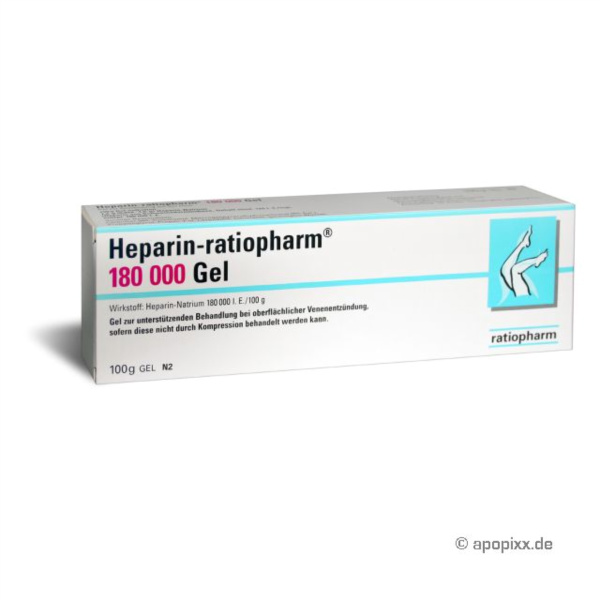 Heparin Ratiopharm 180000 Gel, 100 g Preisvergleich