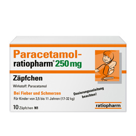 Paracetamol Ratiopharm 250Mg Z&auml;pfchen, 10 St&uuml;ck Preisvergleich