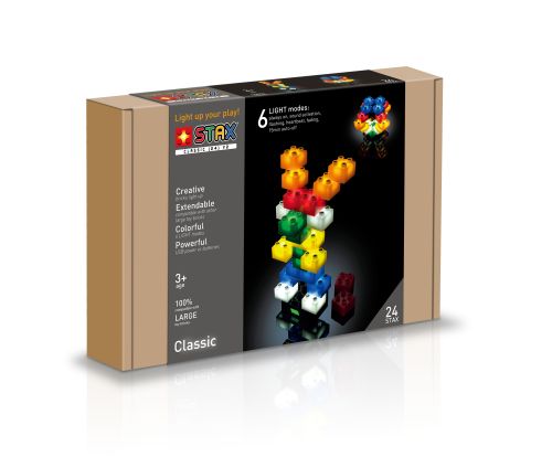 Light Stax Set 36 LED Bausteine 2 Grundplatte 100% Kompatibel USB Nachtlicht 