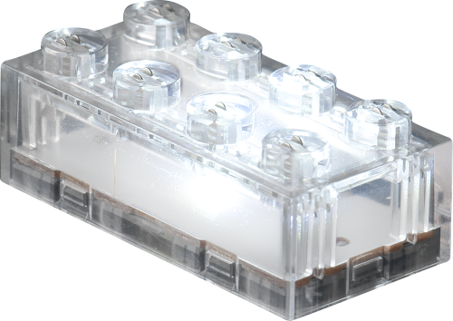 25 x STAX® 2x4 Weiß transparent - LEGO®-kompatibel 