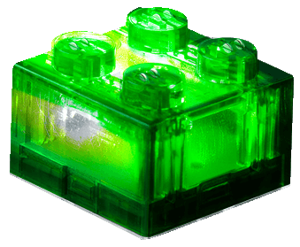 25 x STAX® 2x2 Grün transparent - LEGO®-kompatibel 