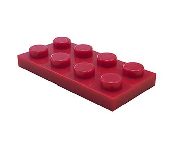 25 x STAX®  Connector 2x4 Rot flach - LEGO®-kompatibel 
