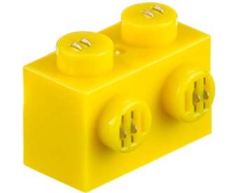 25 x STAX ® Angle connector 2x2x2 Gelb matt - LEGO®-kompatibel 