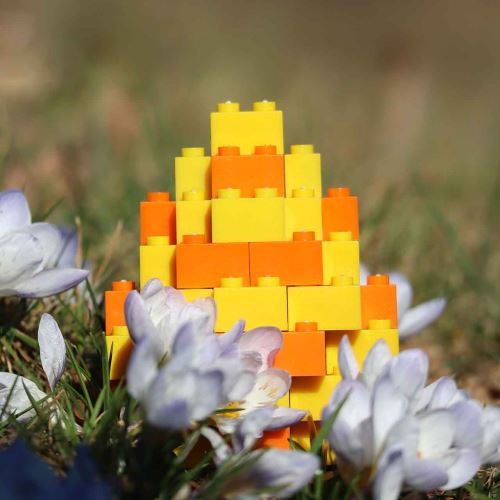 STAX® Osterei gelb/orange matt- LEGO®-kompatibel