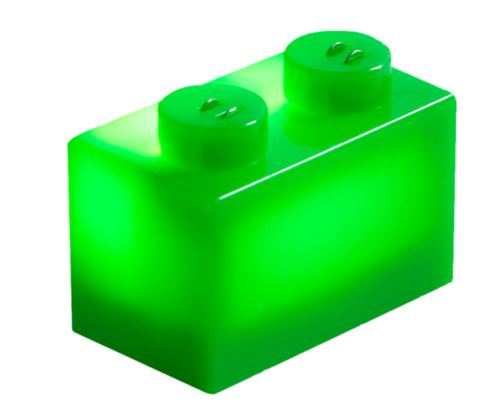 25 x STAX® 1x2 grün matt - LEGO®-kompatibel