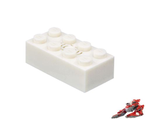 STAX ® Sound STAX 2x4 weiß Raumschiff - LEGO®-kompatibel 