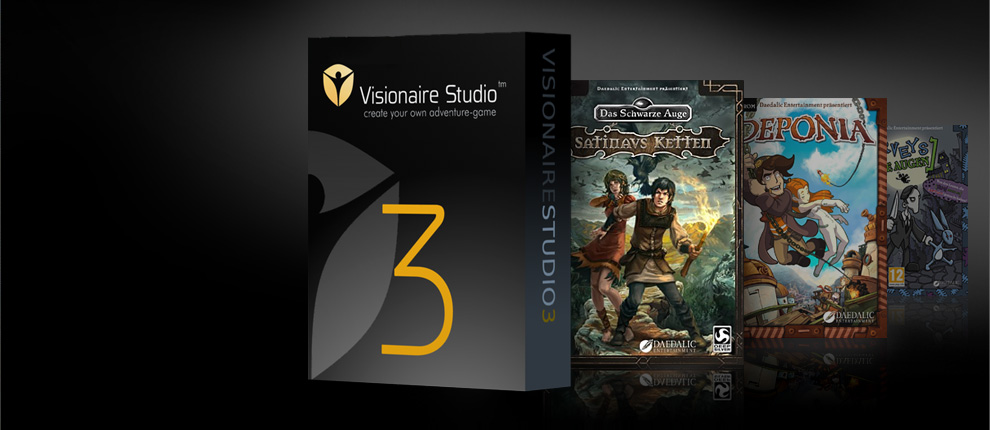 Game studio 3. Visionaire Studio игры. Visionaire Adventure game engine. Game Studio. Visionaire Studio logo.