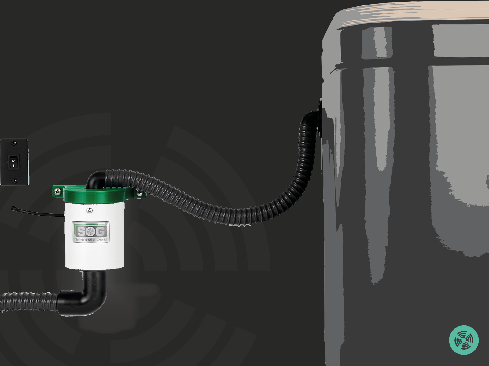 SOG® TT Entlüftungssystem für eine Trockentrenntoilette