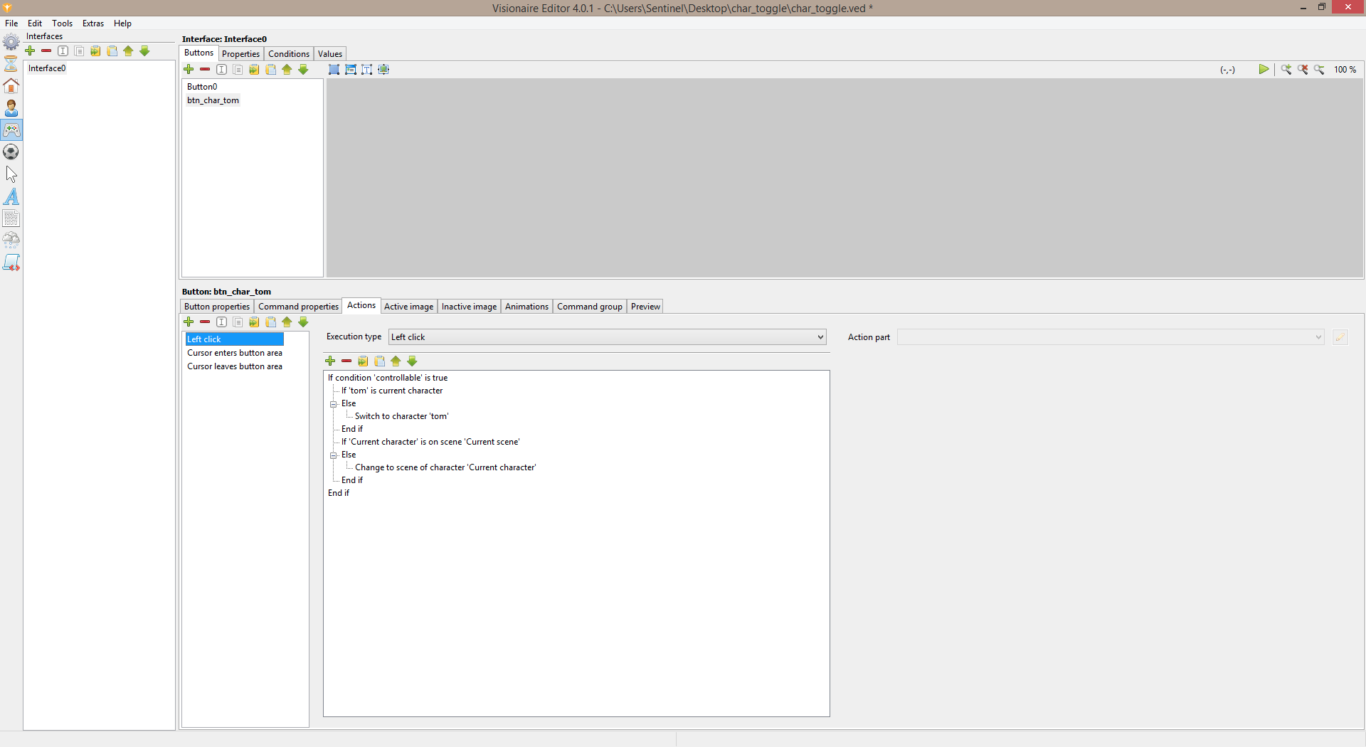 Switching a scene with LUA
