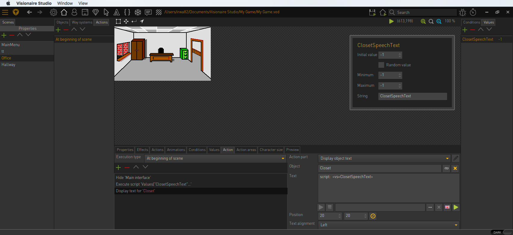Displaying Text For an Object With Lua Script