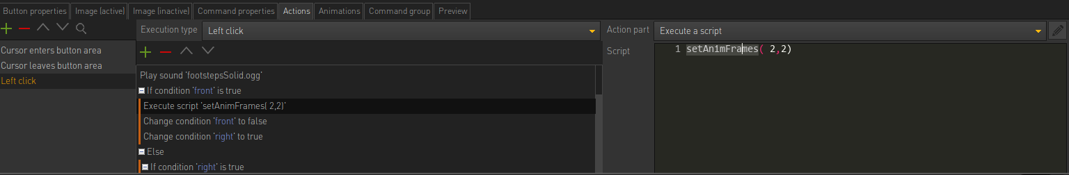 Stop animation in specific frame