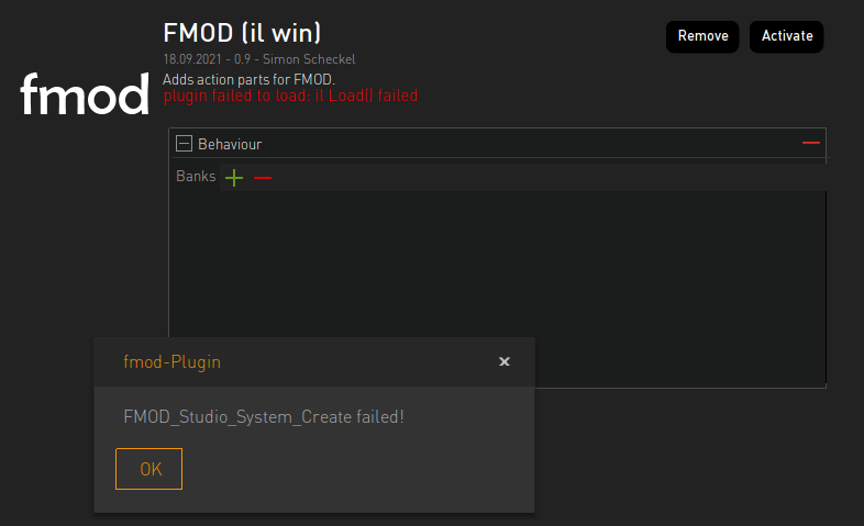 Fmod How do I install/activate the FMod plugin?