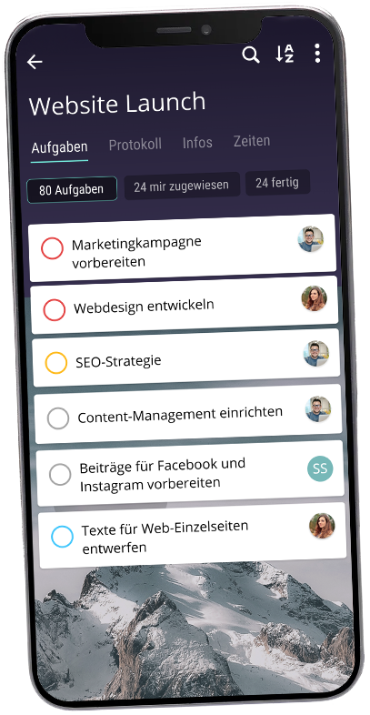 Organisation von Projekten & Aufgaben. Alleine oder im Team.
