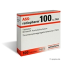 ASS ratiopharm 100mg Tabletten, 100 St.