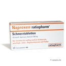 Naproxen Ratiopharm Schmerztabletten, 20 Stück