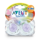 AVENT Schnuller durchsichtig, 6-18 M., BPA-frei, 2 St.