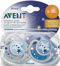 AVENT Schnuller f. d. Nacht, 6-18 M., BPA-frei, 2 St.